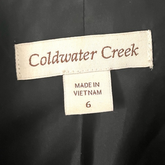Coldcreek Water vintage black & white tweed front buttons jacket blazer - Picture 12 of 17